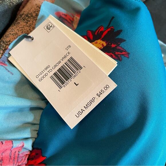 Volcom Good To Grow V-Neck Top & Hipster Bottom - Stormy Blue Women’s Sz L NWT - Picture 9 of 14